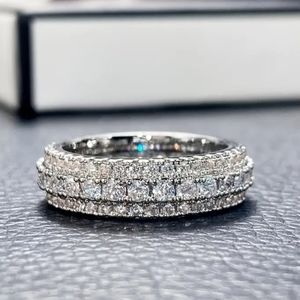 Sparkly Avant-garde Womens Silver Plated Geometric Fashion Sz 8 Ring